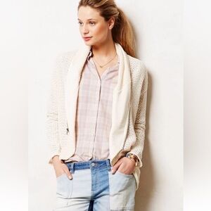 Anthropologie Dolan Left Coast  Connections Crochet Cardigan Sweater Sz M Women